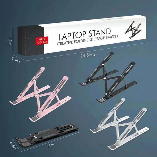1Pc New Plastic Laptop Holder Stand Adjustable Foldable Portable for Notebook Computer Bracket Lifting Cooling Holder Non-slip