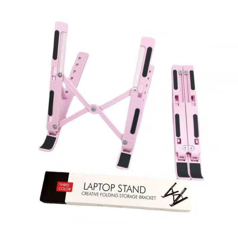 1Pc New Plastic Laptop Holder Stand Adjustable Foldable Portable for Notebook Computer Bracket Lifting Cooling Holder Non-slip