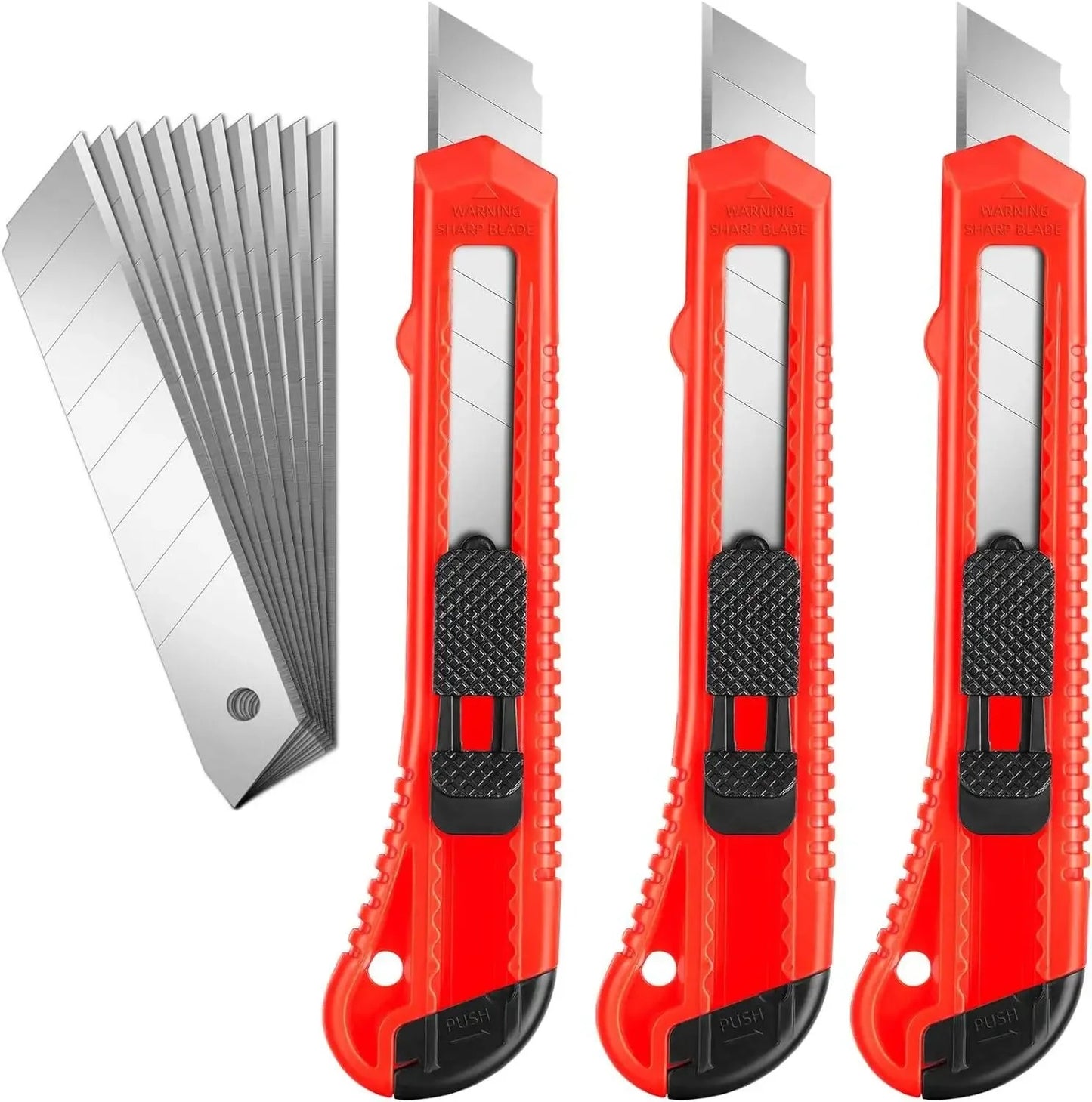 Utility Knife Box Cutter Retractable, Compact Box Knife for Cartons, Cardboard and Boxes