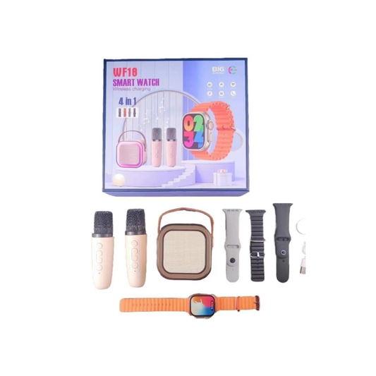 WF18 Smart Watch with Built-In Karaoke Speaker – Fitness Tracking, Music Playback & Microphone for Singing