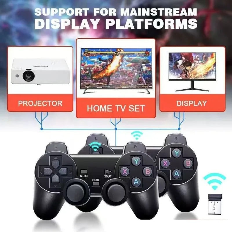 X2 PULS TV Game Stick – 8K Retro Video Game Console with Dual Wireless Controllers & 15,000+ Classic Games