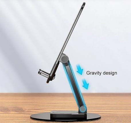 BRSS Foldable 360° Rotating Mobile Phone Holder – Aluminum Alloy Tabletop Stand, Portable & Voice-Operated for All Smartphones