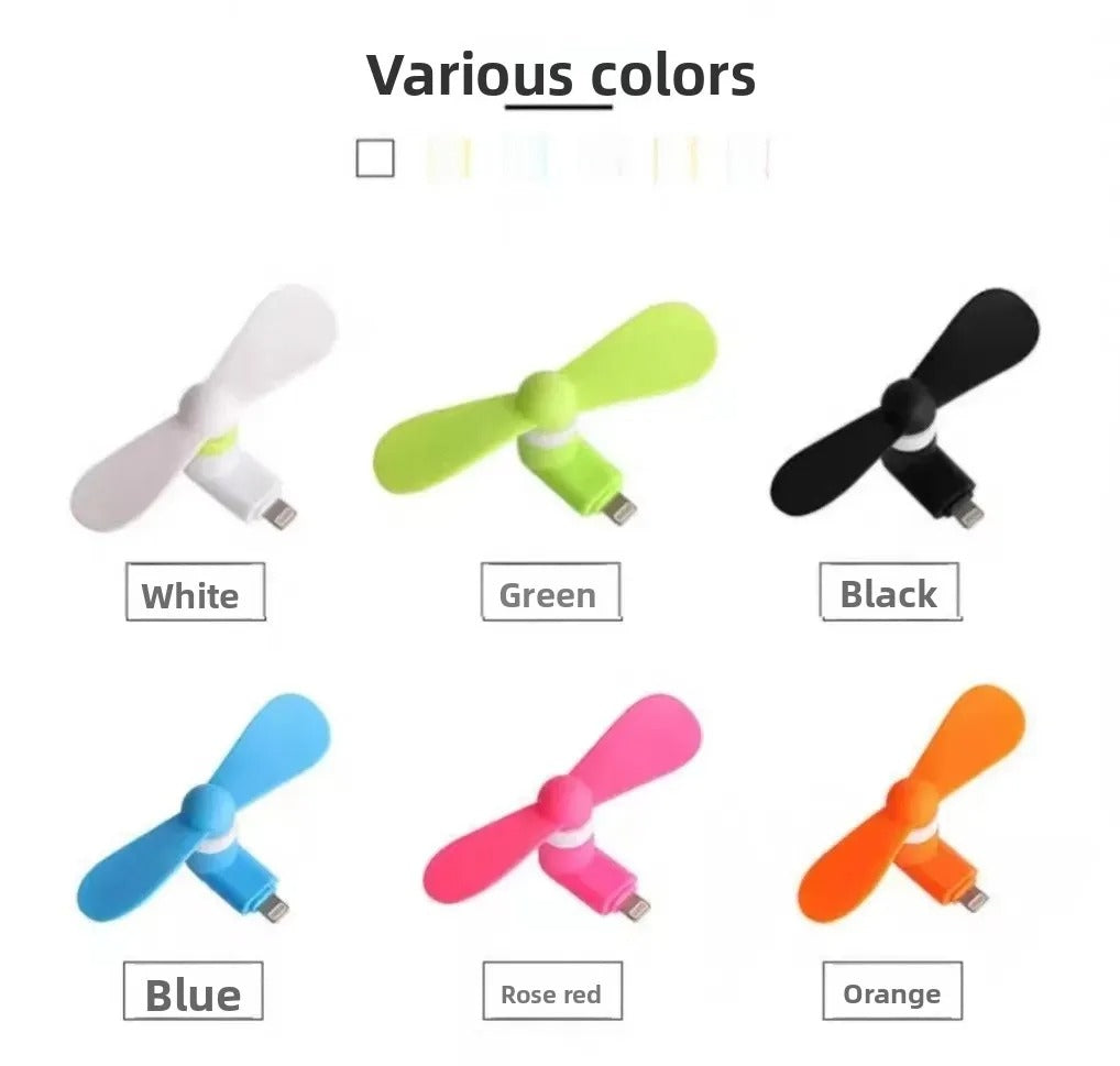 Mini Portable v8 Macaron Phone Fan Suitable for Android And Apple Mobile Phones Compact Handheld Electric Fan