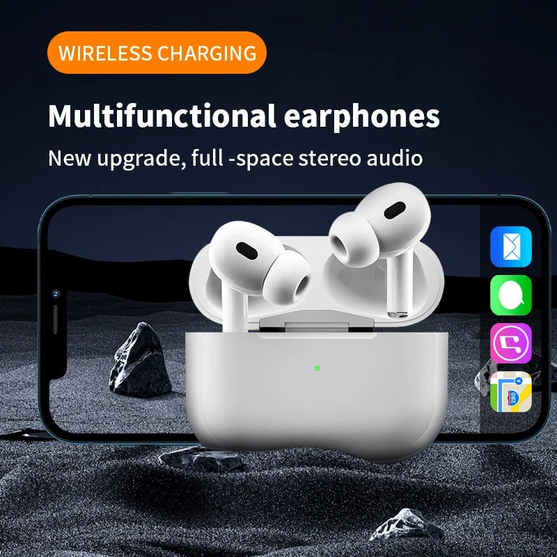AirPods-Style Wireless Bluetooth Earbuds – Hi-Fi Stereo Sound, Noise Cancelling & Long Battery Life for iPhone & Android