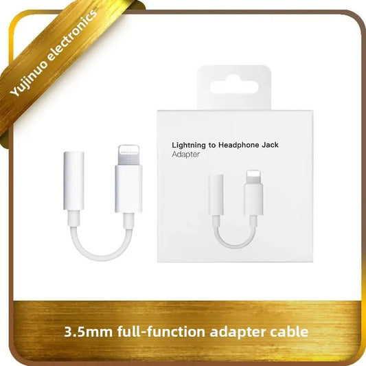 Apple Headset Adapter Cable 3.5 to Lightning Mobile Phone Adapter Head Mic Sound Card Conversion Line Car Accessories Anti-slip