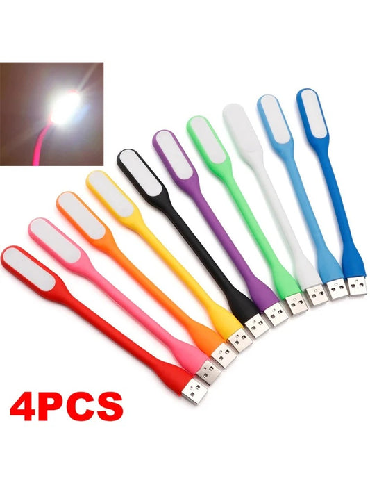 4PCS Mini USB LED Light Portable Book Reading Light LED Night Light DC 5V Foldable Eye Protection Lamp For Power Bank Computer