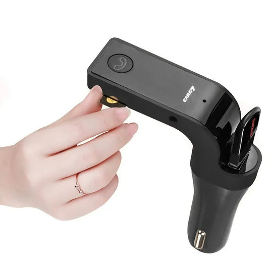 Car Bluetooth FM Transmitter Handsfree Kit – USB MP3 Player & Fast Charging Adapter for iPhone & Android