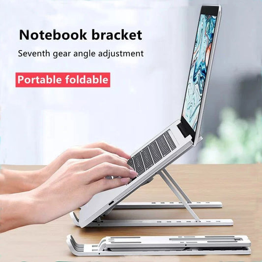 1Pc New Plastic Laptop Holder Stand Adjustable Foldable Portable for Notebook Computer Bracket Lifting Cooling Holder Non-slip