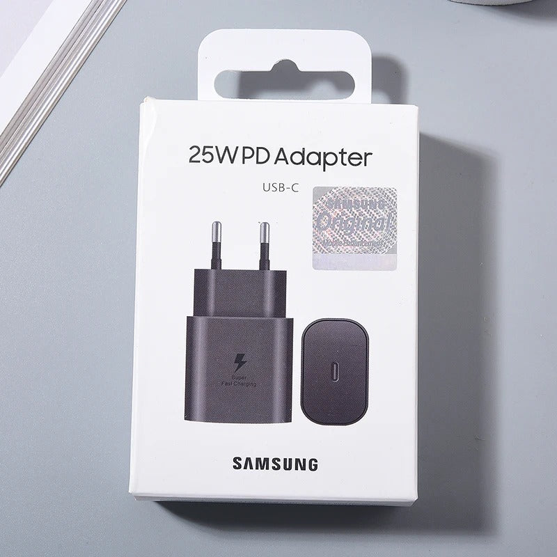 Original Samsung 25w Charger Type C Super Fast Charge Adapter For Galaxy S25 S24 Ultra S23 S22 Plus S21 S20 FE Note 10 20 Ultra