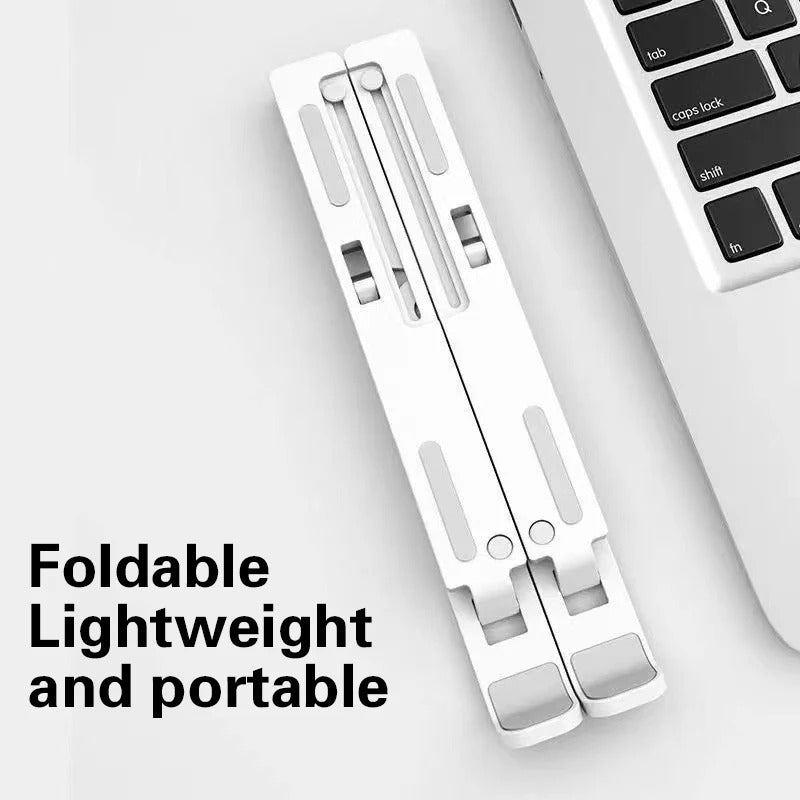 1Pc New Plastic Laptop Holder Stand Adjustable Foldable Portable for Notebook Computer Bracket Lifting Cooling Holder Non-slip