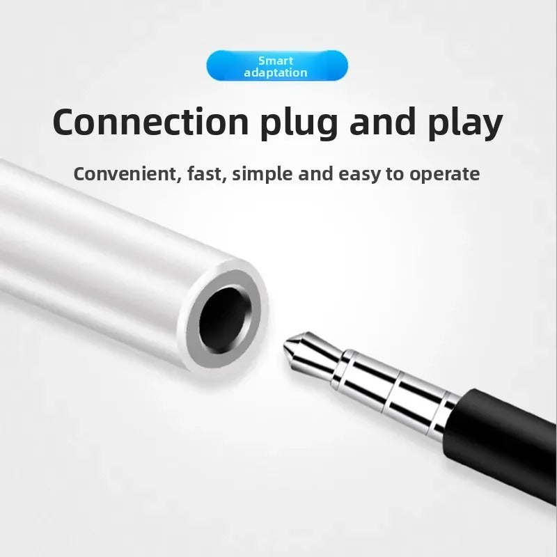 Apple Headset Adapter Cable 3.5 to Lightning Mobile Phone Adapter Head Mic Sound Card Conversion Line Car Accessories Anti-slip