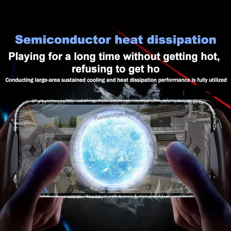 JK01S Semiconductor Mobile Phone Radiator Gamepad – 2-in-1 Cooling Game Controller with Telescopic Joystick & Fan for iOS and Android
