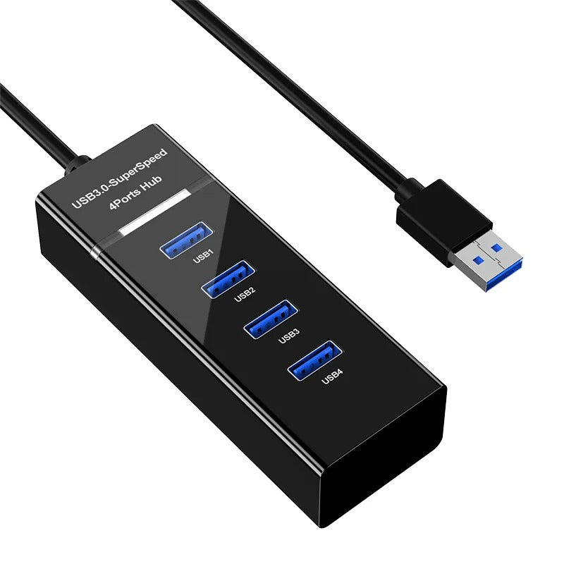 UTHAI 4-Port USB 3.0 High-Speed Hub – 5Gbps Splitter Adapter for Laptop & PC Expansion