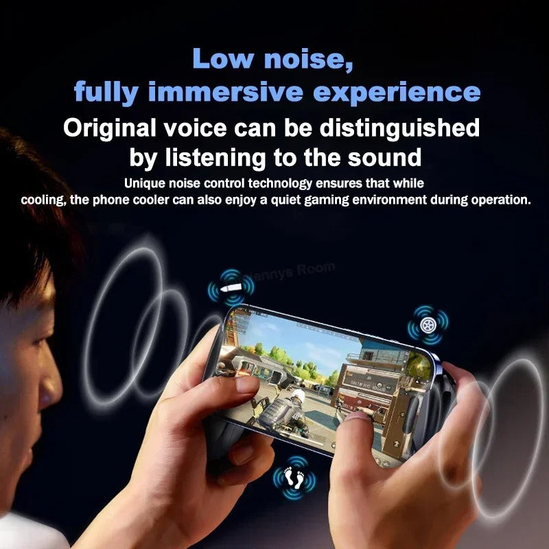 JK01S Semiconductor Mobile Phone Radiator Gamepad – 2-in-1 Cooling Game Controller with Telescopic Joystick & Fan for iOS and Android