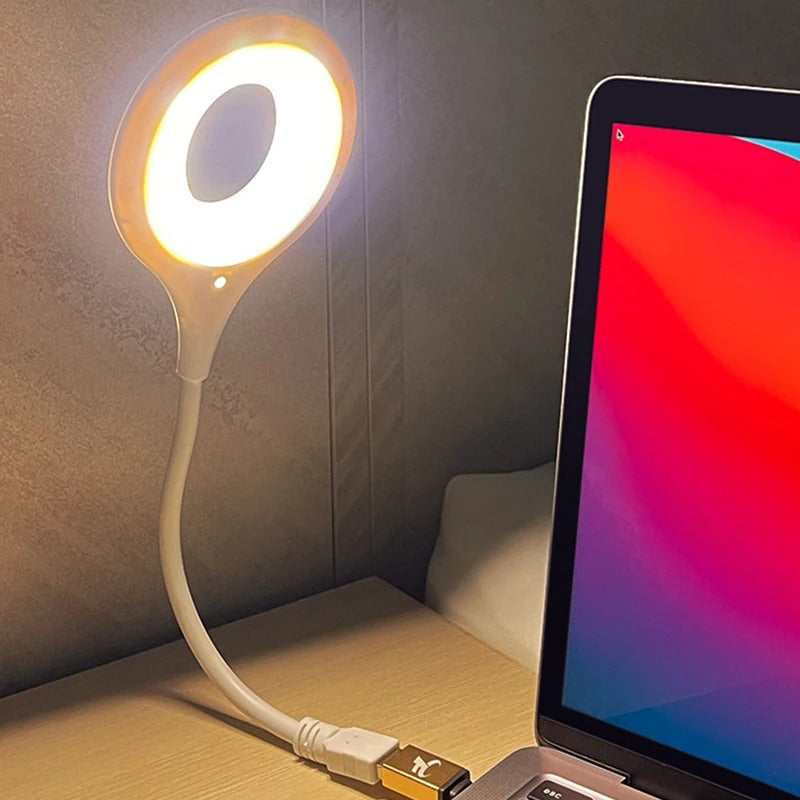 Intelligent Voice-Controlled USB LED Night Light – Portable Book Reading Lamp with Adjustable Brightness & Color