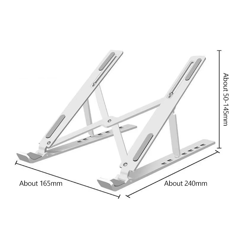 1Pc New Plastic Laptop Holder Stand Adjustable Foldable Portable for Notebook Computer Bracket Lifting Cooling Holder Non-slip