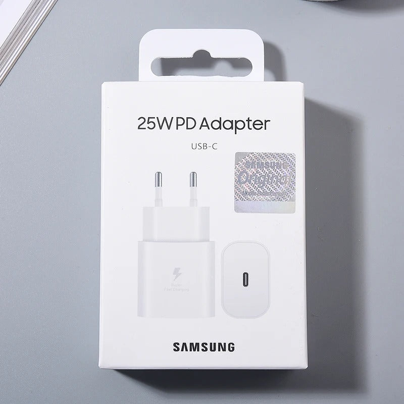 Original Samsung 25w Charger Type C Super Fast Charge Adapter For Galaxy S25 S24 Ultra S23 S22 Plus S21 S20 FE Note 10 20 Ultra