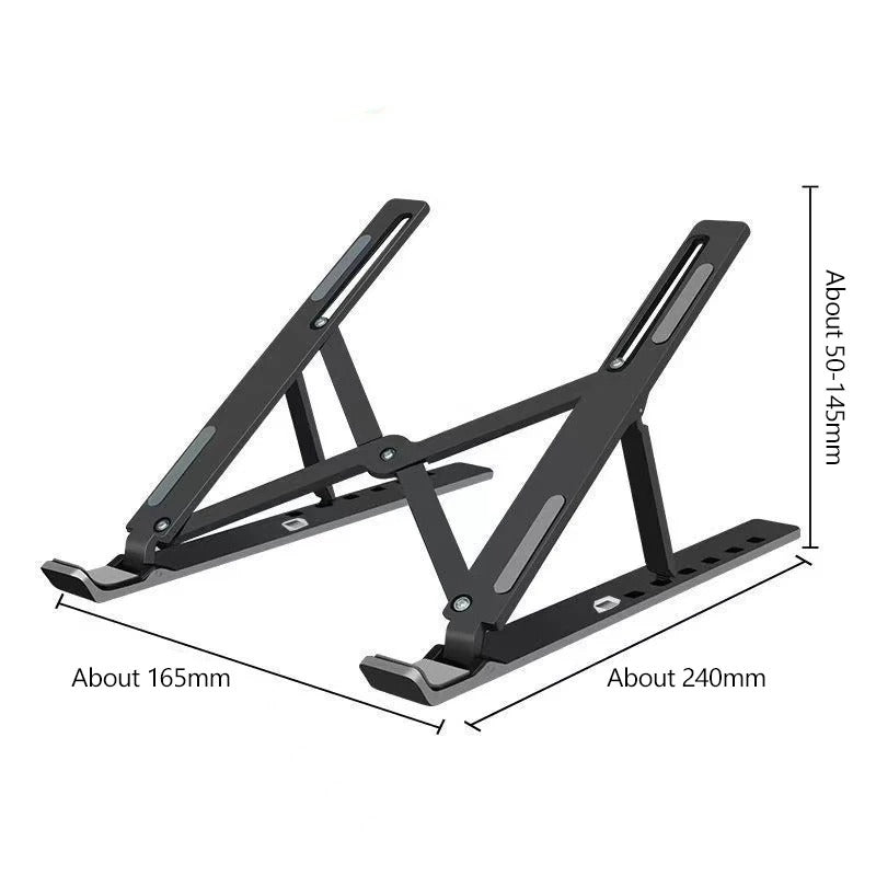 1Pc New Plastic Laptop Holder Stand Adjustable Foldable Portable for Notebook Computer Bracket Lifting Cooling Holder Non-slip